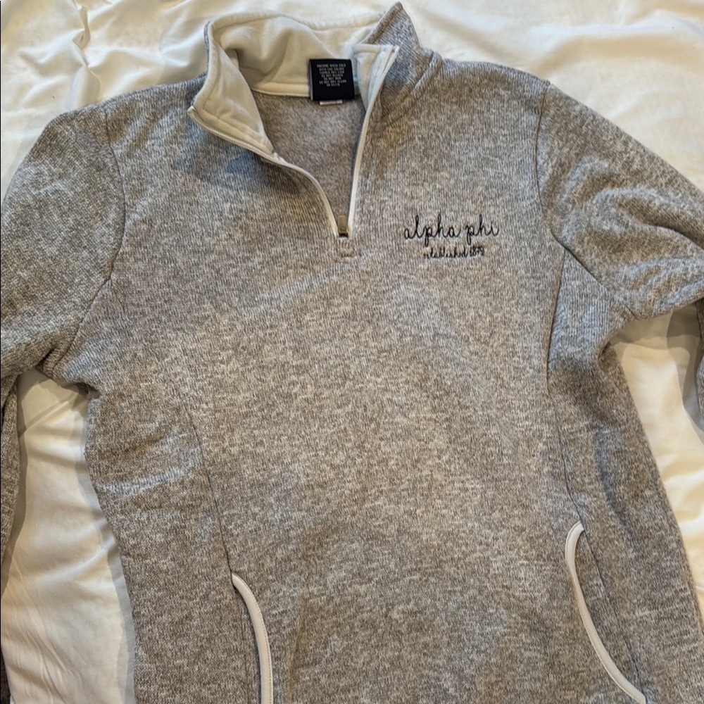 Gray Quarter-Zip Sweater